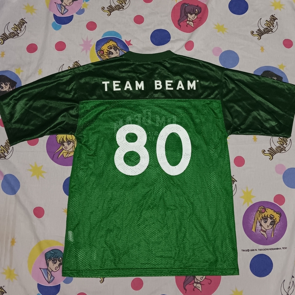 Jim Beam Team Augusta Green Football Jersey Vintage - Picture 2 of 5